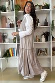 Paloma Pouf Layering Dress Stone